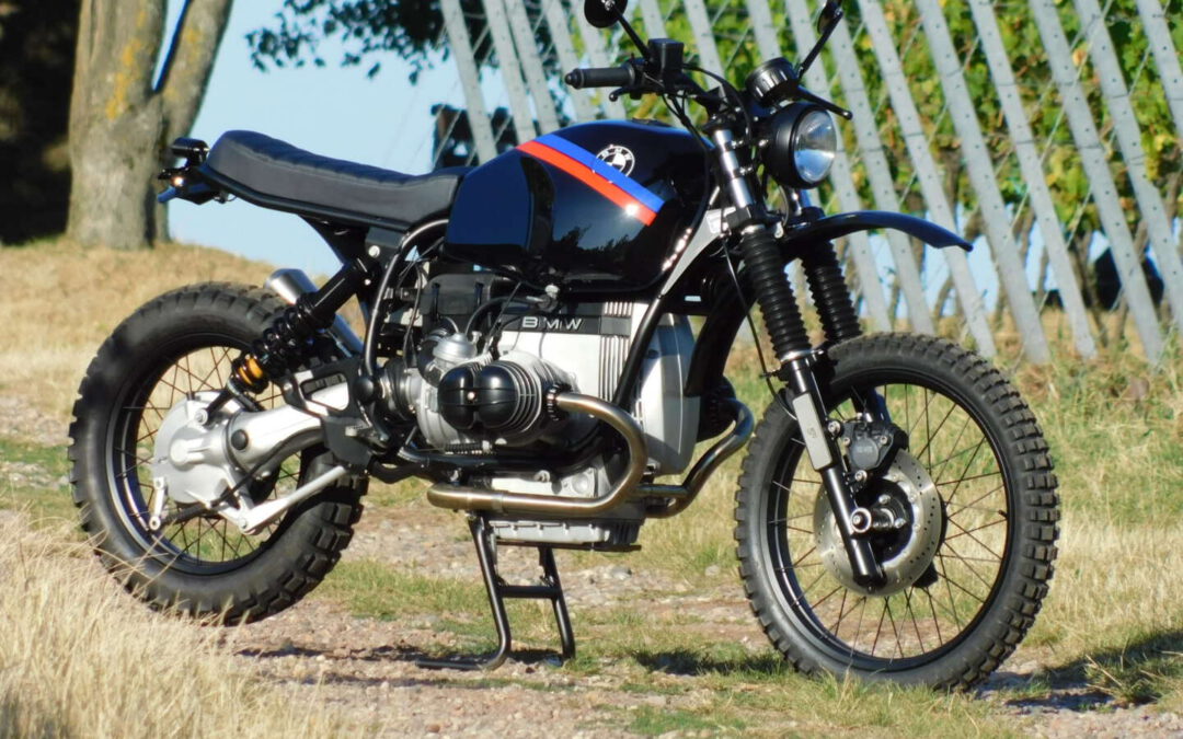 BMW R80GS Scrambler red/blue